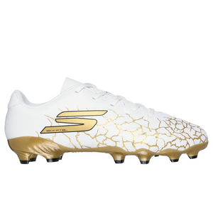 SKECHERS JR SKX 1.5 ACADEMY FG WHITE/GOLD