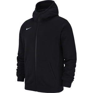 NIKE JR TEAM CLUB19 FULL-ZIP HOODIE BLACK/WHITE